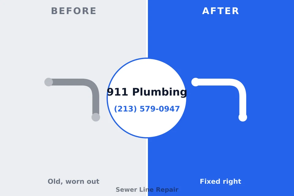 Before and after: plumbing repair Parker, AZ